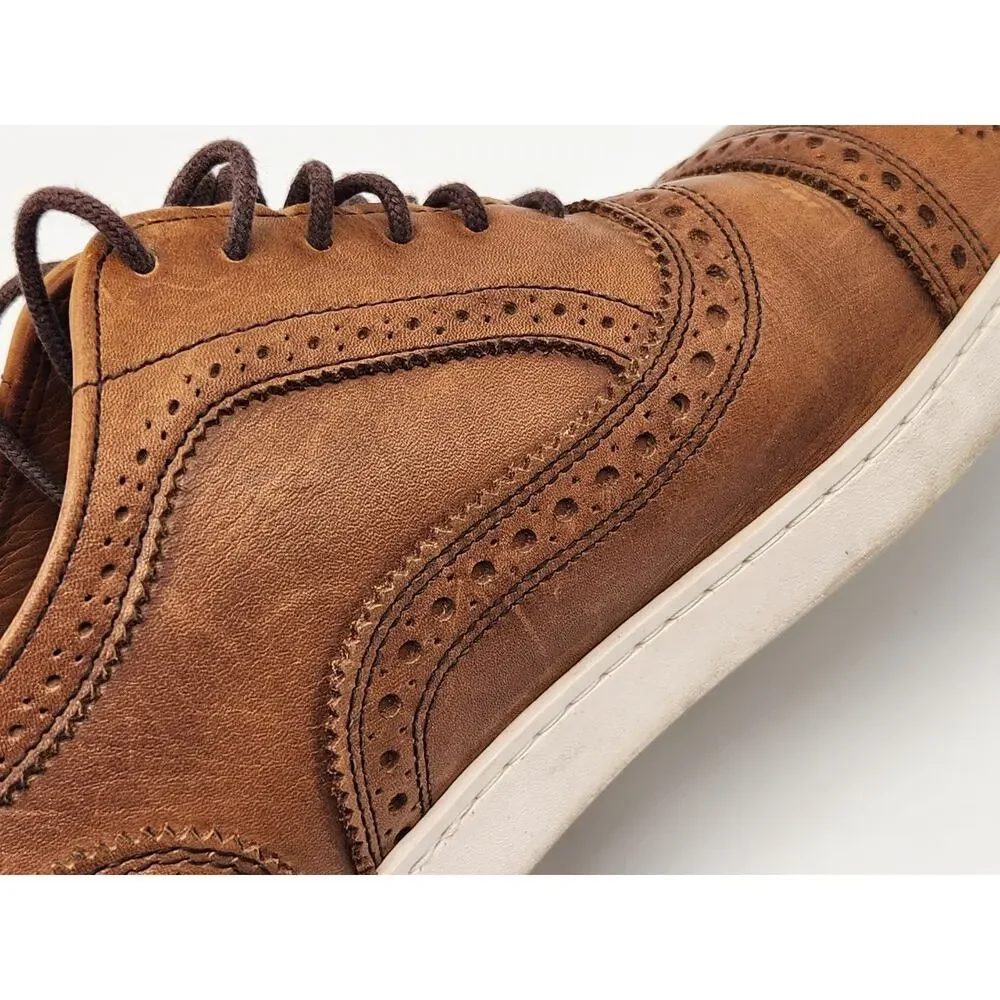 Allen Edmonds Strand Leather Sneakers, Walnut, Men's 8.5E